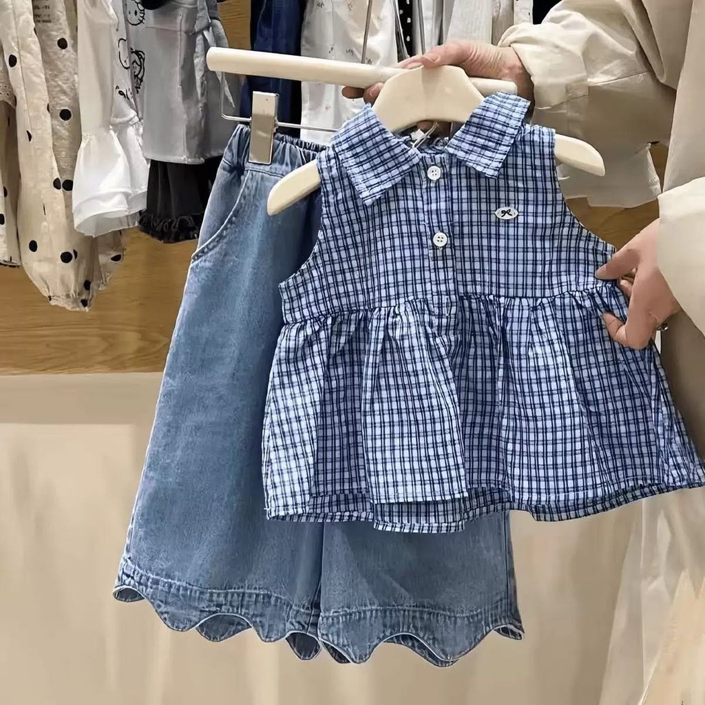 KUMORU (3-8Y) GIRLS BLUE TOP SET - ST2604003