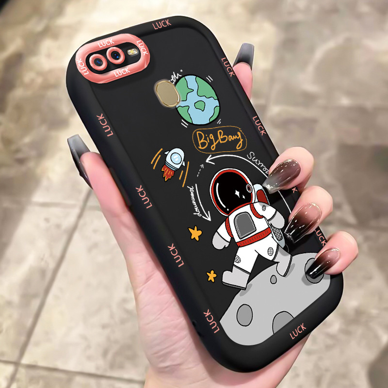 เคสสำหรับ OPPO A7 A5s A12 A12s A11K เคสโทรศัพท์มนุษย์อวกาศซิลิโคนกันกระแทก