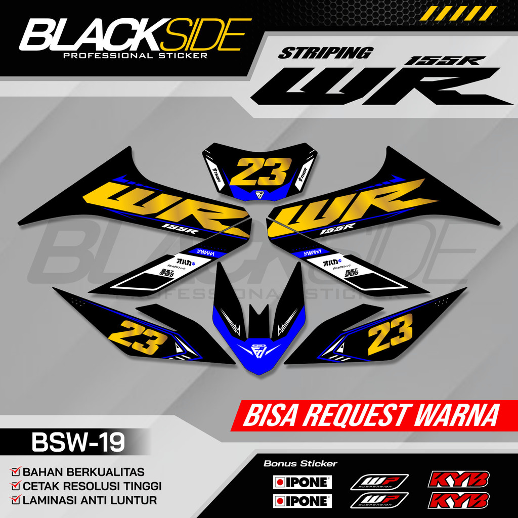 Yamaha WR 155 Striping - รายชื่อสติ๊กเกอร์ WR 155 - 19