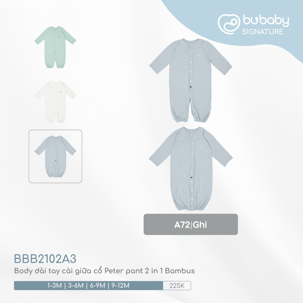 BU (1M-9M) – ชุดบอดี้สูทแขนยาว Peter pant 2 in 1 Blamous – BBB2102A3 ZZ