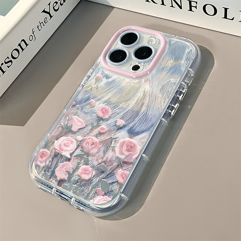 Mawar Soft อาวุโสความงามภาพวาดกรณี Hp Vivo Y05 V70 Fe Y21d iQOO Z10 Z10R Y19S Pro Y29 V60 Y400 V50 L