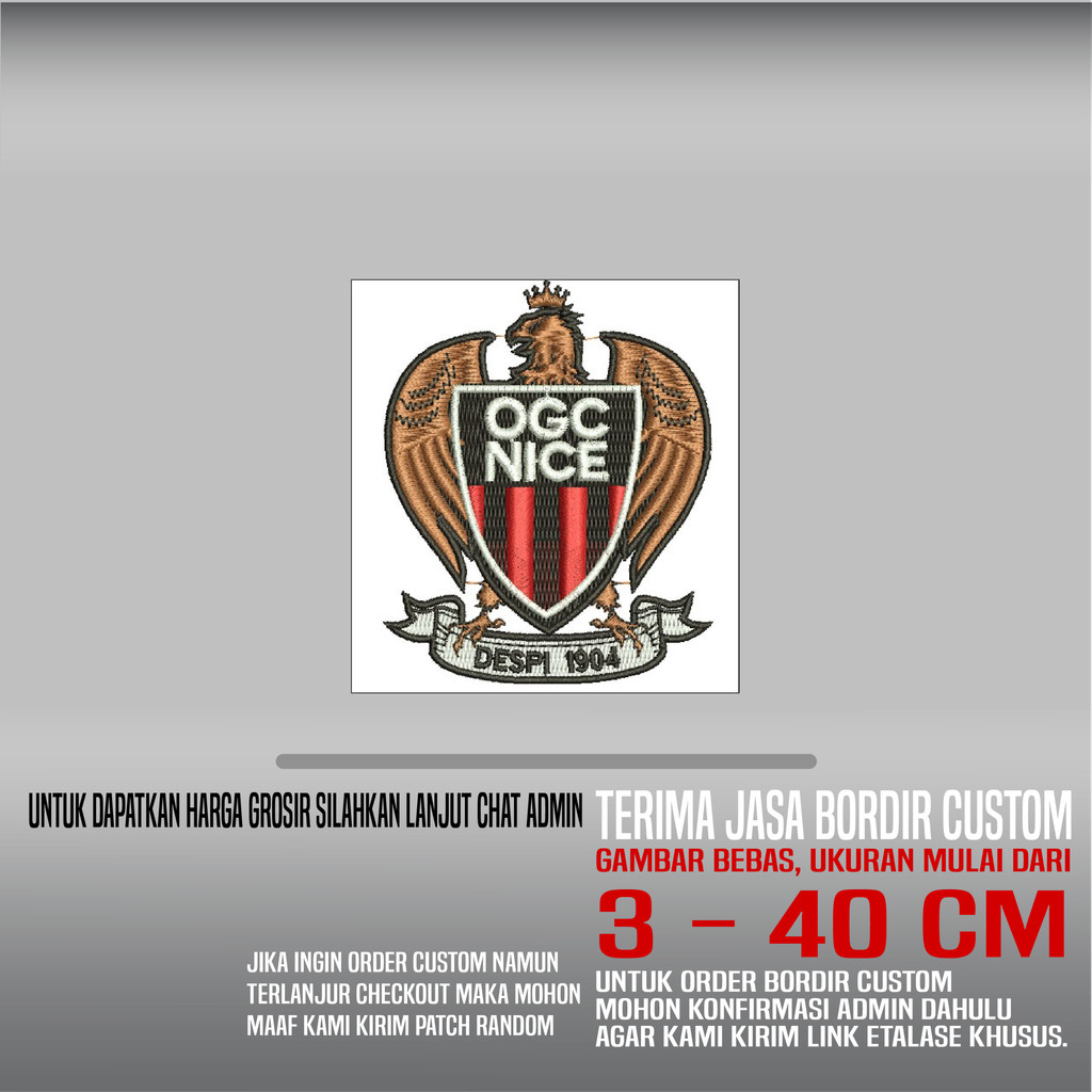 OGC NICE DESPI 1904 HDP-149 LOGO EMBROIDERY PATCH