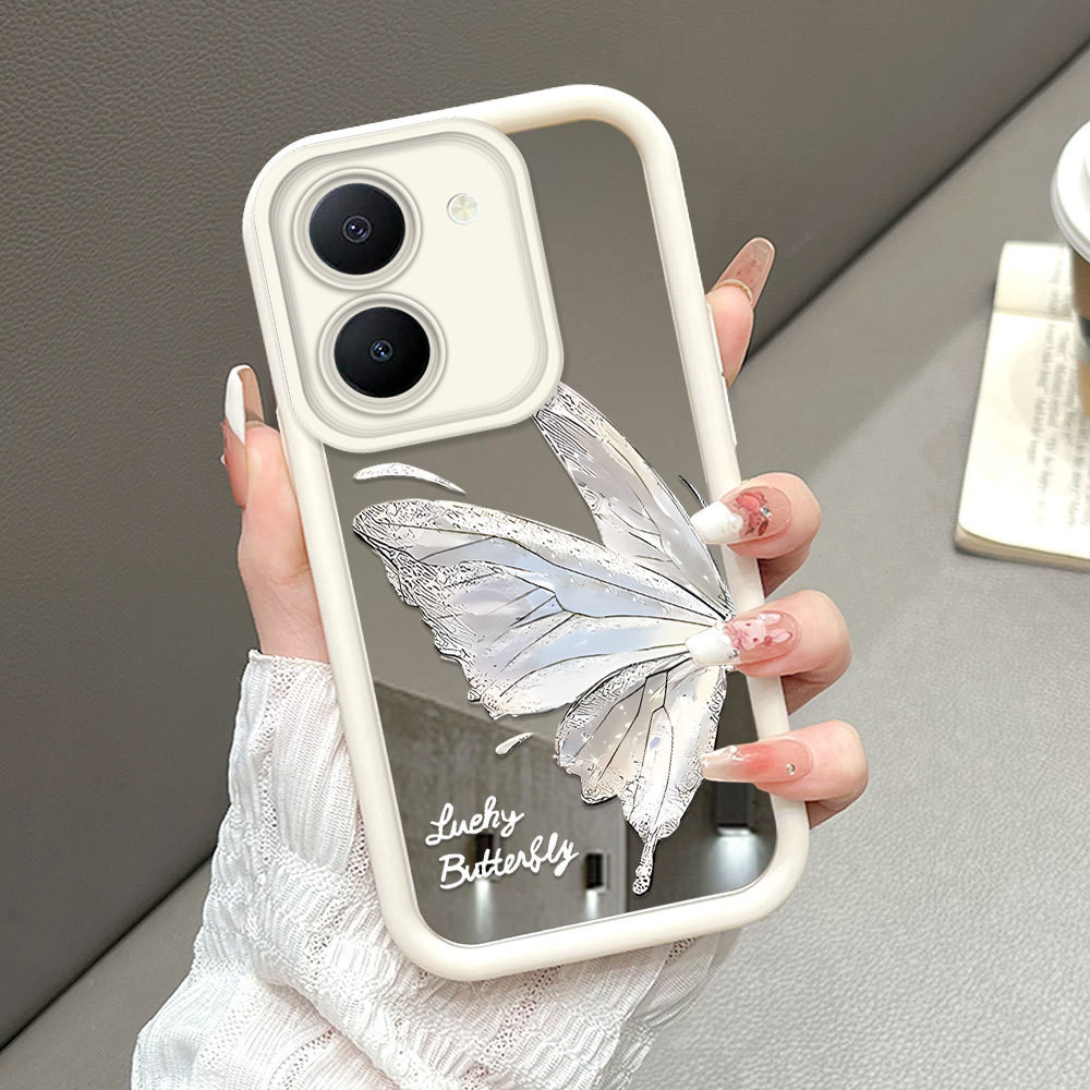 VIVO Y27 Y27S Y36 4G 5G สําหรับกระจก Softcase กรณี HP โทรศัพท์ Kesing ปลอกผีเสื้อ 1260 JZ