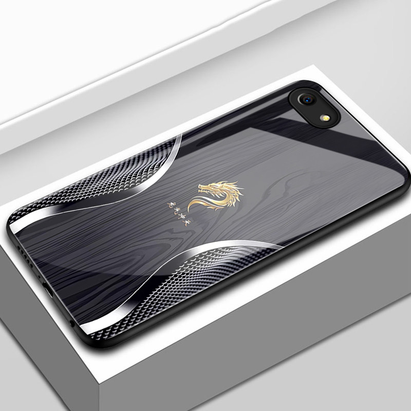 เคสสำหรับ OPPO A83 2018 A1 2018 เคสโทรศัพท์มังกรเปลือกแก้วกันกระแทก