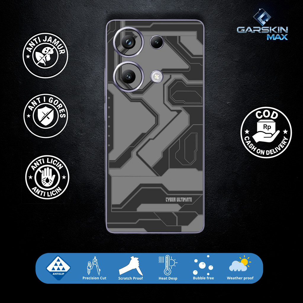 Garskin Skin Poco M6 pro 4G cyber สุดยอด V2 Fullbody / Backonly | กันรอย | สามารถนํากลับมาใช้ใหม่ได้