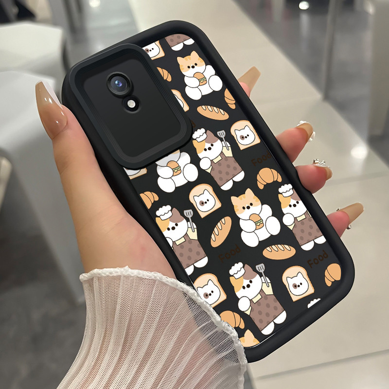 เคสสำหรับ VIVO Y02 Y02A Y02s Y02T เคสโทรศัพท์สัตว์น่ารักสามสีซิลิโคนกันกระแทก