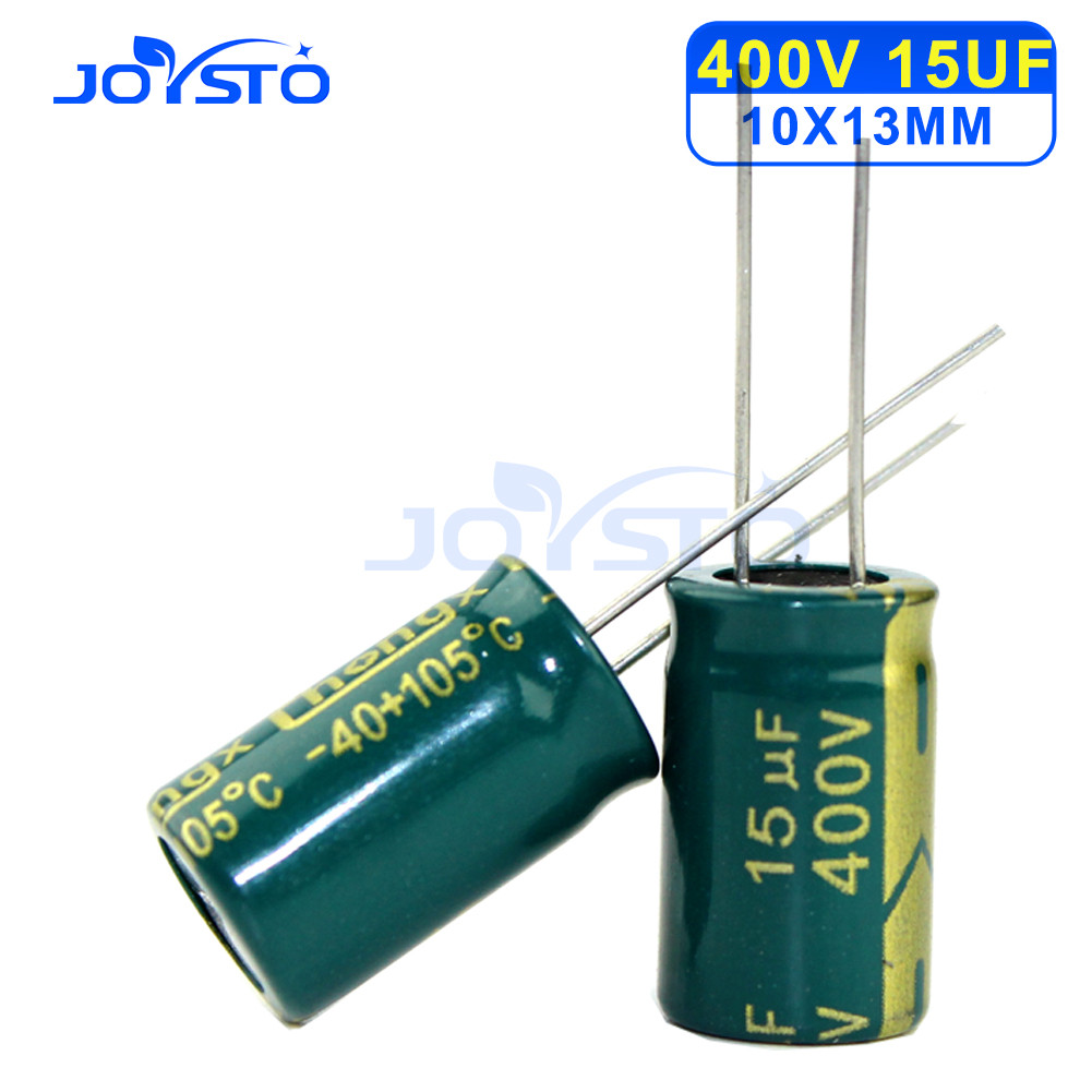 10pcs 400V 15UF Electrolytic capacitors 15UF 400V 10x13 มม.105C Radial ความถี่สูงความต้านทานต่ํา Ele