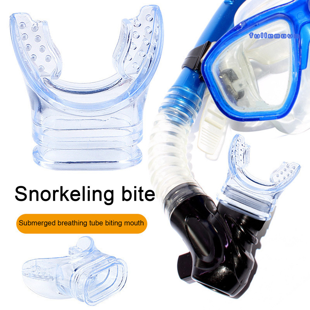 Fullemove Mouthpiece สําหรับดําน้ําโปร่งใส Scuba Diving Regulator Comfort Bite Mouthpiece เปลี่ยน