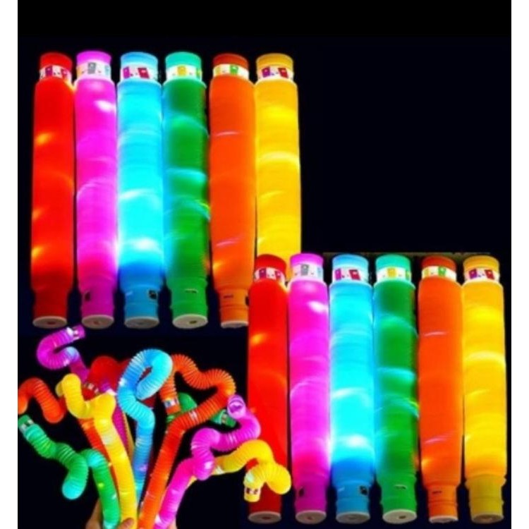 Light Up Pop Pipes ของเล่นเด็ก/Viral LED Pop Tube ของเล่น