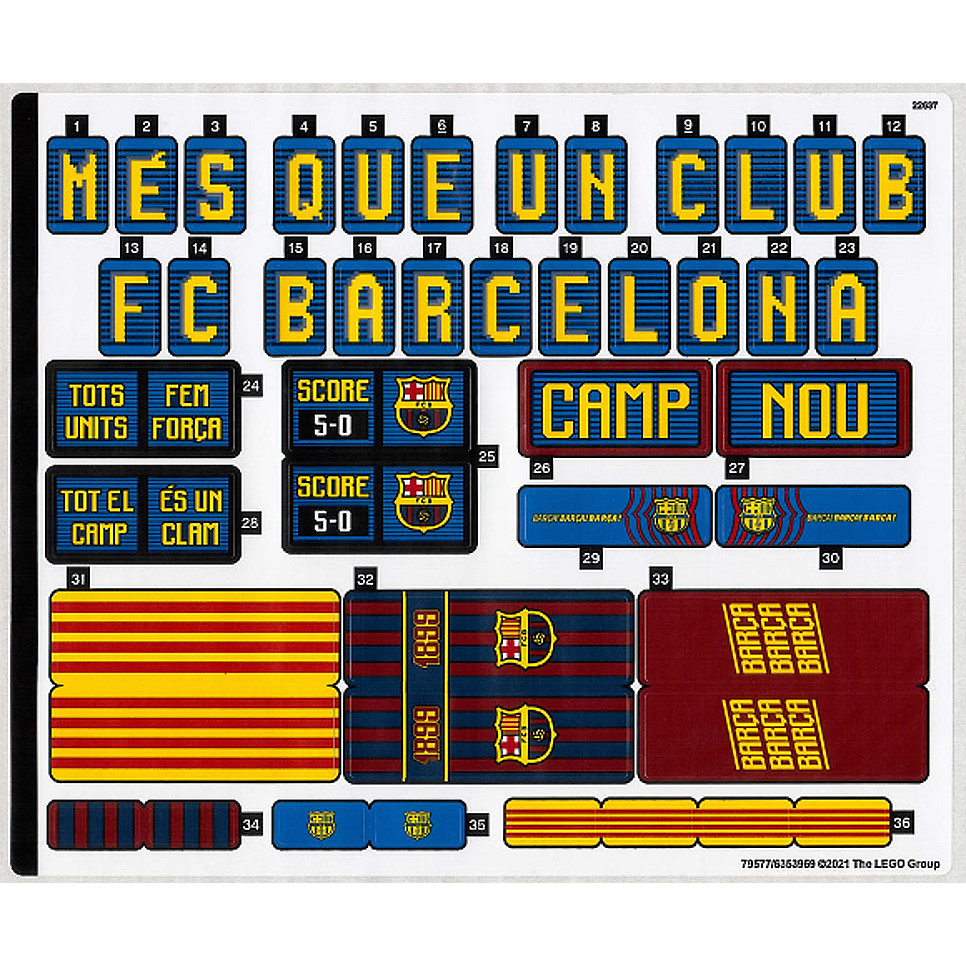 Brick2cube Part - Sticker Sheet for Set 10284 - (79577/6353969) - 10284stk01