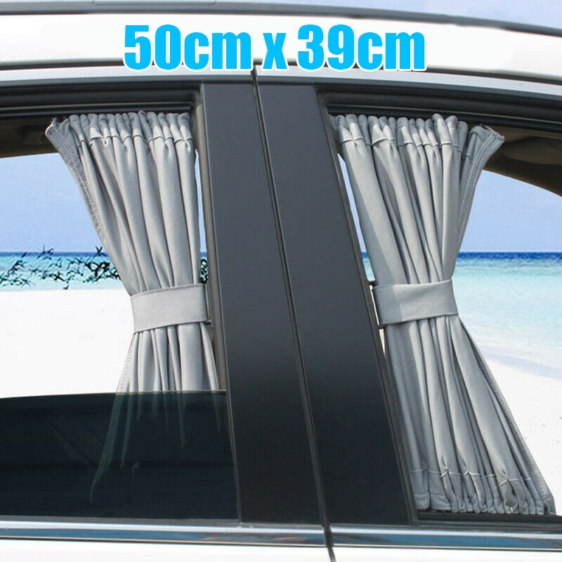 [vervessel] 2 ชิ้น Car Van SUV VIP Casement Curtain Anti-shade Visor 50*39 ซม.