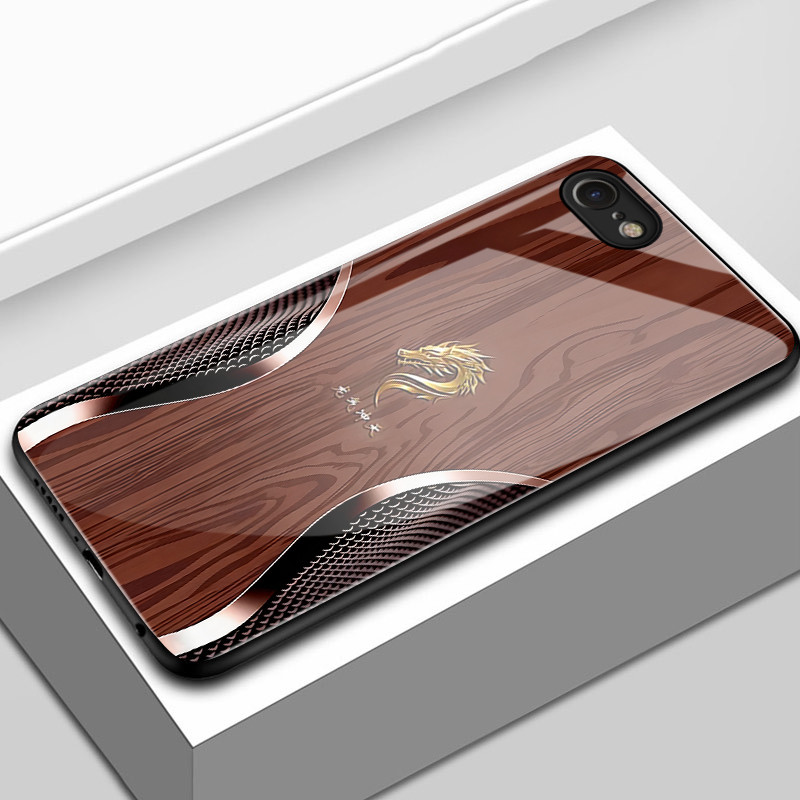 เคสสำหรับ iPhone 6 Plus 6s Plus 7 Plus 8 Plus X Xs Max Xr เคสโทรศัพท์มังกรเปลือกแก้วกันกระแทก