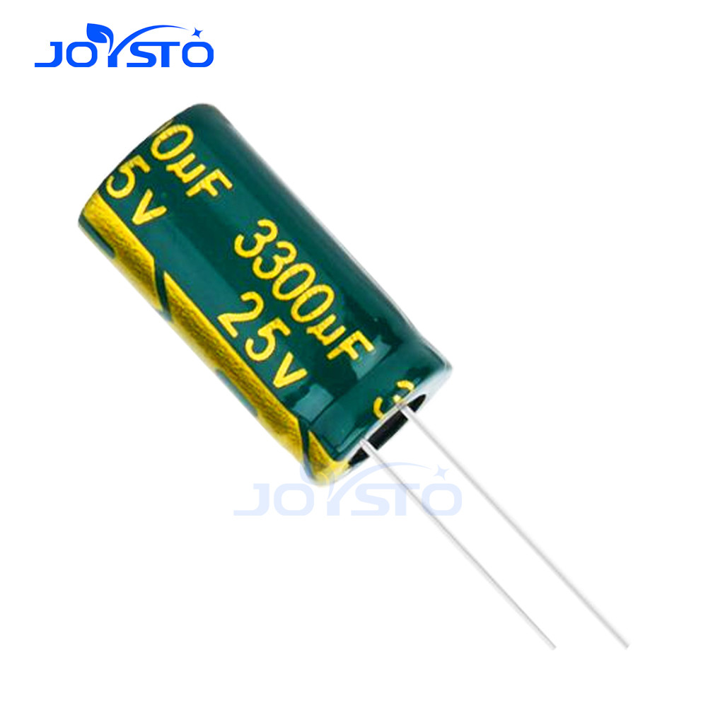 5 ชิ้น/ล็อต 25V 3300UF 13*25 ความถี่สูงความต้านทานต่ําอลูมิเนียม electrolytic capacitor 3300uf 25 V 