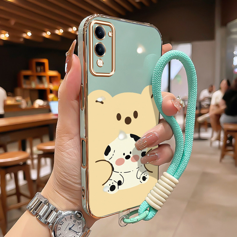 HP GANTUNGANเคสโทรศัพท์สําหรับVIVO Y04 Y29s 5G Y19 5G T4 Lite 5Gกรณีหมีน้อยกอดลูกสุนัขซิลิโคนกรณีCes