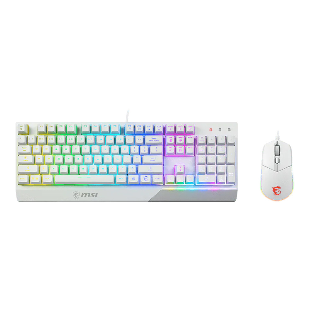 KEYBOARD & MOUSE (คีย์บอร์ดและเมาส์) MSI VIGOR GK30 - WHITE }