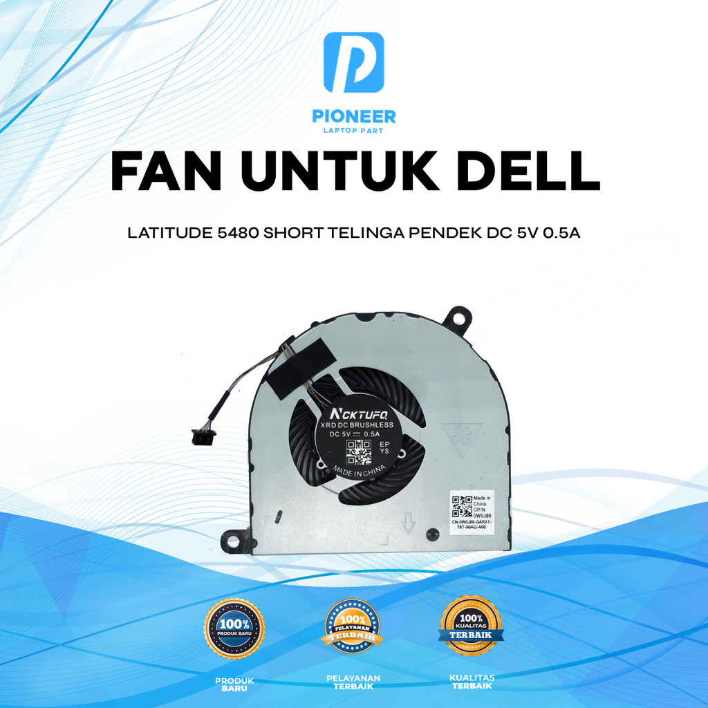 พัดลมสําหรับ Dell Latitude 5480 คอสั้นหู DC 5V 0.5A