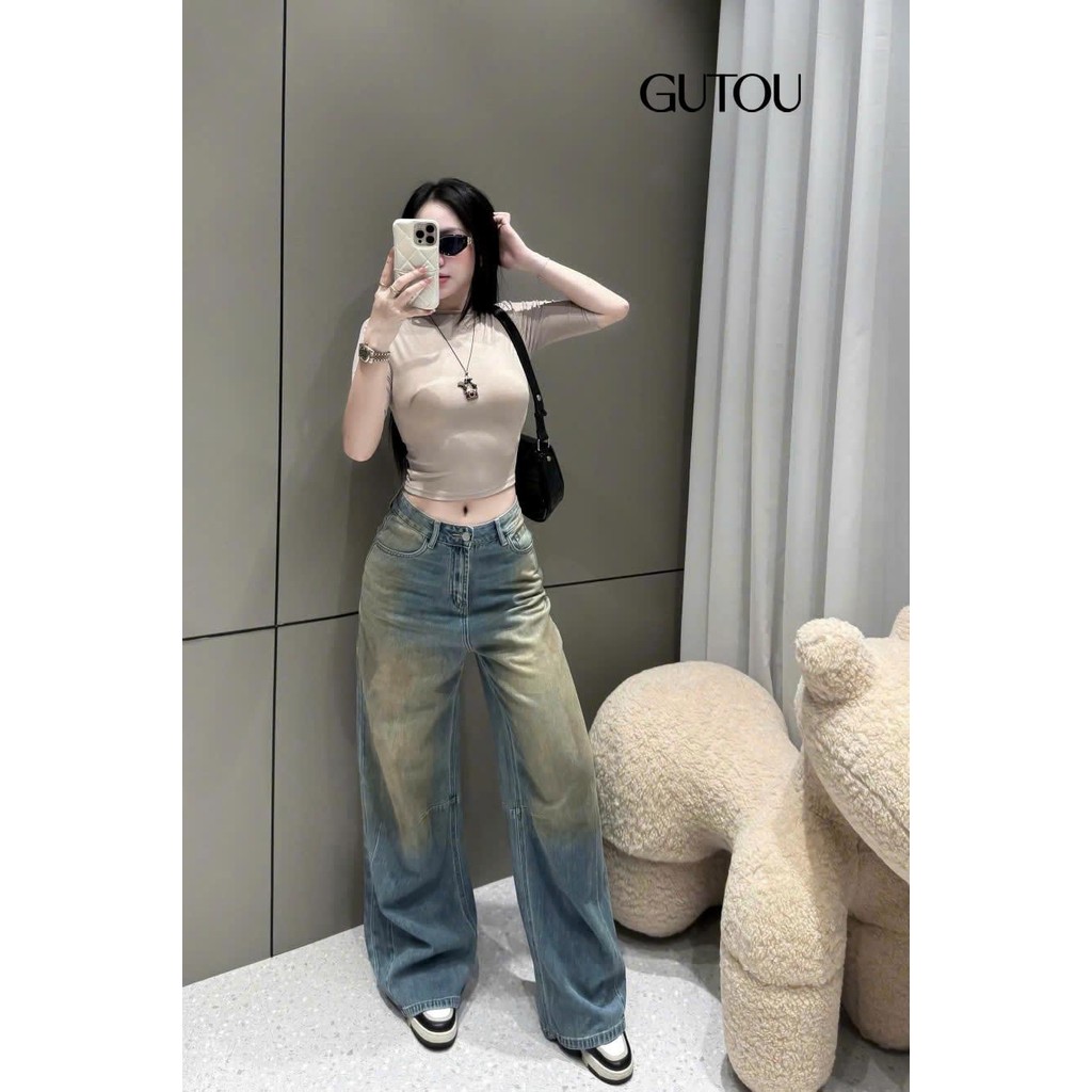 [ GUTOU ] Ombre Straight Jeans G127