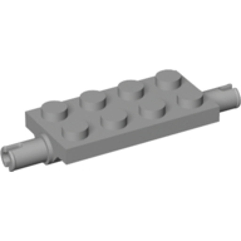 Brick2cube Part - Plate, Modified 2 x 4 with Pins and Thick Reinforced Supports - 40687