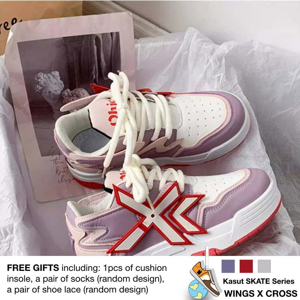 ทาโล👸🏻👟36-40 ONLINE EXCLUSIVE รองเท้าผ้าใบ PURPLE X ALPHABET CUTE DESIGN รองเท้าสเก็ตรองเท้าผ้าใบหญิ