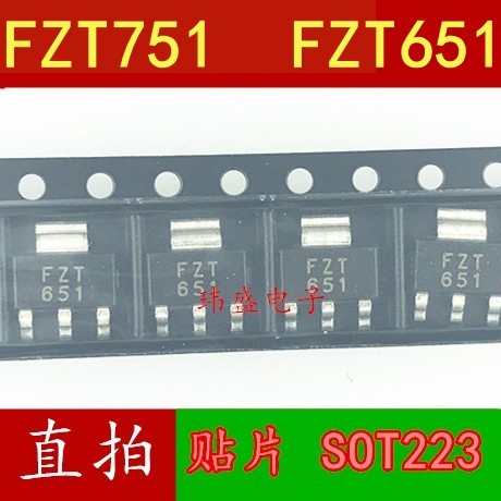 3PCS FZT751 FZT651 Triode FZT651 FZT651TA SOT223 SOP