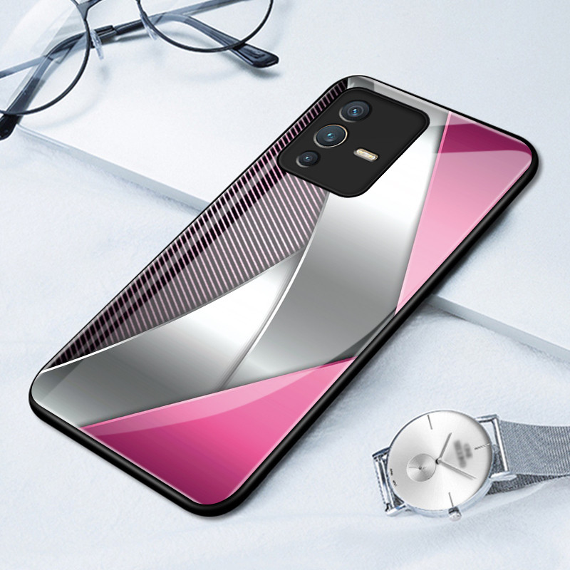 เคสสำหรับ VIVO V23 5G V23i 5G V23E 4G V23E 5G Y75 เคสโทรศัพท์เส้นสายเปลือกแก้วกันกระแทก