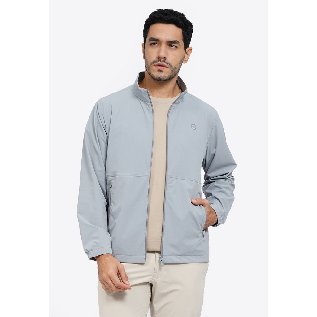 WOOD Regular Fit เสื้อแจ็คเก็ตคอสูง 2-JKXOTD225J002 GREY