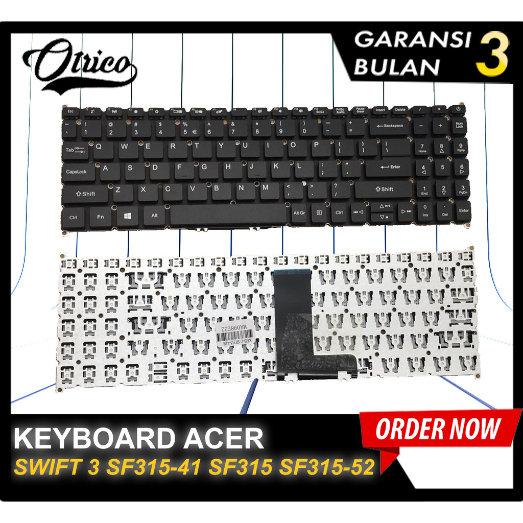 Acer Swift 3 SF315 SF315-41 SF315-52 SF315-51 SF315-42 A315-54 A315-55 OTRICO คีย์บอร์ด