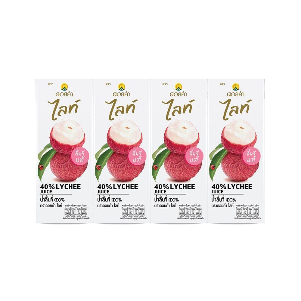 [สินค้าส่งด่วน]ดอยคำ ไลท์ น้ำลิ้นจี่ 40% 200 มล. แพ็ค 4