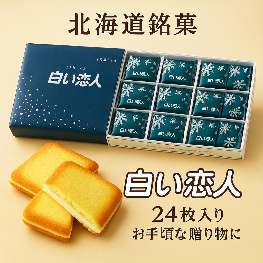 【Direct from Japan】0613 Shiroi Koibito (White Lover) [ส่งฟรี] 24 ชิ้น โดย Ishiya Seika 24 ยี่สิบสี่ 