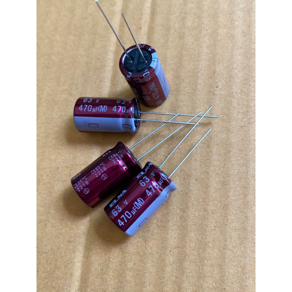 1PCS 470UF 63V ญี่ปุ่น ELNA ELNA ตัวเก็บประจุเสียง 63V470UF 12.5 * 20 RA3 สีม่วงสีแดง Robe