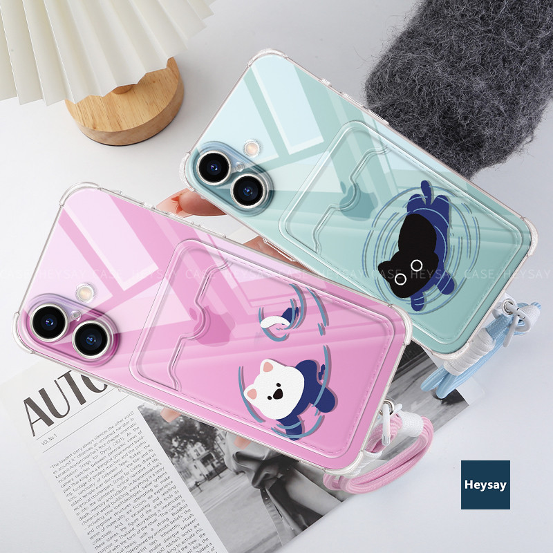 HP Card Holder for Girls, Mens Mobile phone Strap, Couple Casing Vivo V40 Lite 4G 5G Y29 Y28 Y19S Pr