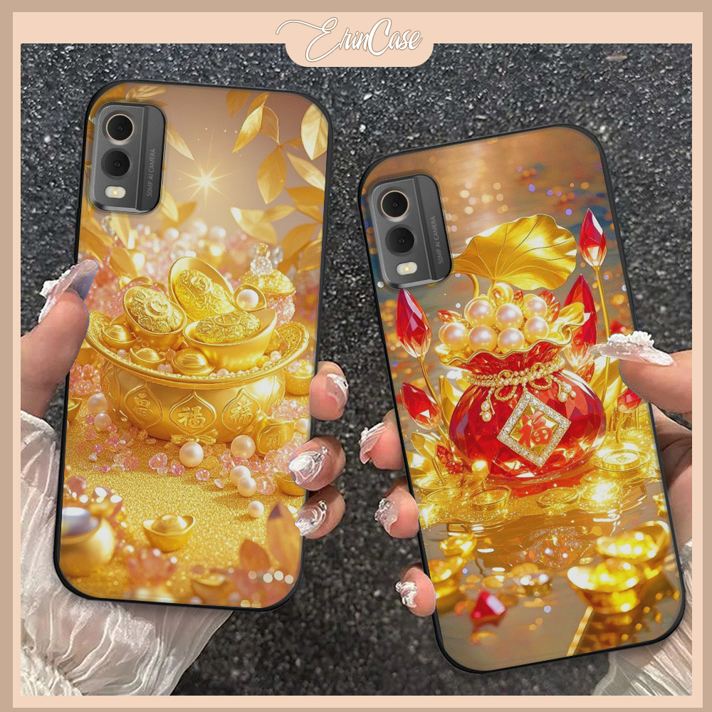 เคส Nokia C32 ลายกระเป๋านําโชค โชคลาภ