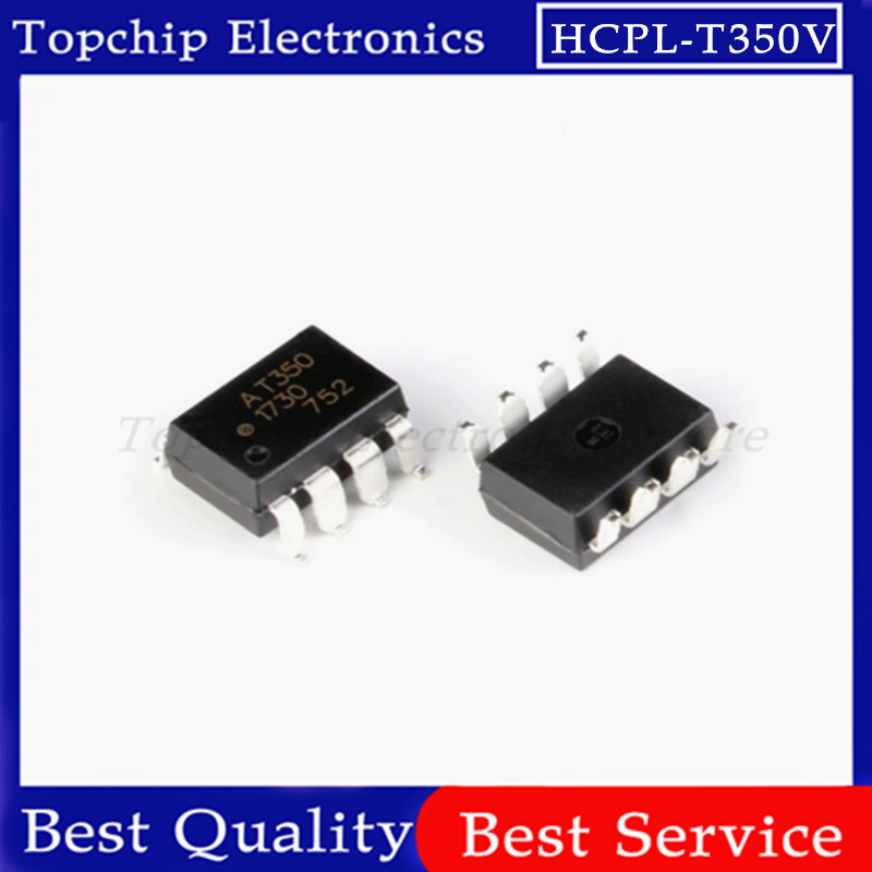 10pcs HCPL-T350V SOP-8 AT350 SOP AT350V SOP-8 อุปกรณ์คู่ความเร็วสูง
