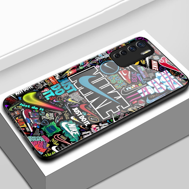 เคสสำหรับ OPPO A91 Reno 3 F15 เคสโทรศัพท์แบรนด์อินเทรนด์เปลือกแก้วกันกระแทก
