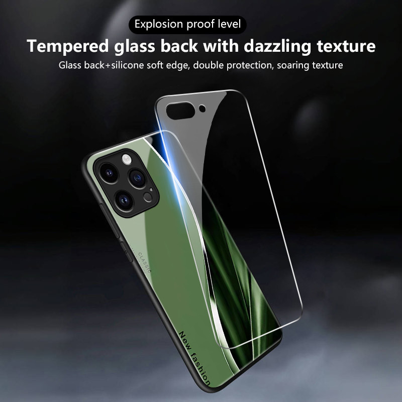 เคสสำหรับ OPPO A15 A15s A35 4G เคสโทรศัพท์เส้นเปลือกแก้วกันกระแทก - รูปที่ 3