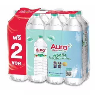 [สินค้าส่งด่วน] ออร่า น้ำแร่ธรรมชาติ100% 1500 มล. แพ็ค 6