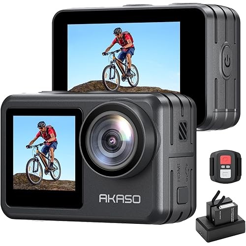 [Direct from JP] AKASO Brave 7 LE Action Camera, 4K 20MP, 6-Axis Image Stabilization, Dual Color Scr