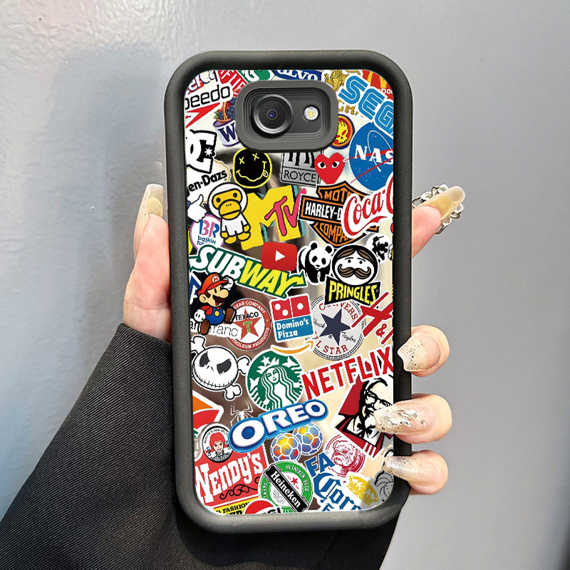 เคส Hp Samsung Galaxy J7 Prime J7 Pro J7 2018 Case Casing pattern icon Kesing HP Cessing mirror Kasi