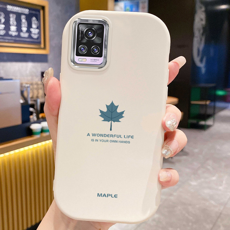 เคสสำหรับ VIVO V20 Pro S7 เคสโทรศัพท์ใบเมเปิลกันกระแทกกลมและอ้วน