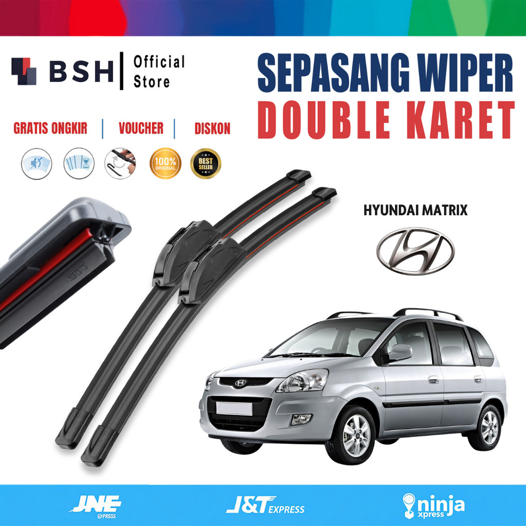 Hyundai Matrix Double Wiper Blade ยางทําความสะอาดกระจกรถยนต์ 1 ชุดซ้ายและขวา