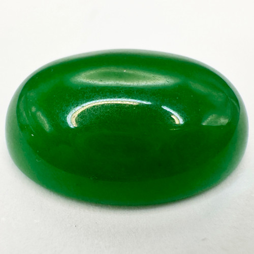 a1101 Dyed Quartzite (Jade Imitation) Oval Loose Gem Pre-owned Kyoto Japan K4U
