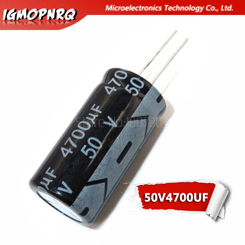 2 ชิ้น electrolytic capacitor 50V4700UF ปริมาณ 4700UF 50V 18*35 มม.