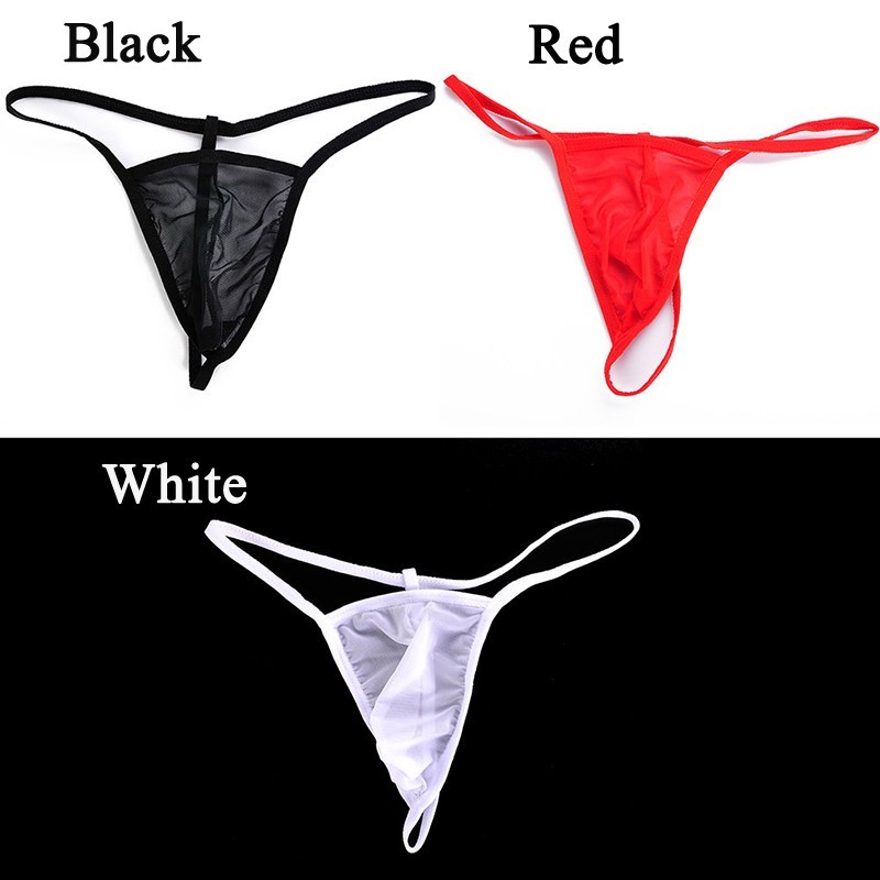 【ready stock】ชุดชั้นในชายแบบ G-string และ T-back จากวัสดุตาข่ายและ.Spandex สไตล์บิกินี่