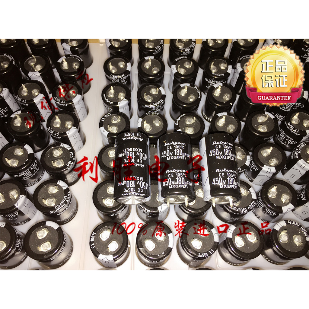 1PCS 180UF 450V ญี่ปุ่น Rubycon RUBYCON ตัวเก็บประจุ 450V180UF 22 * 40 MXG