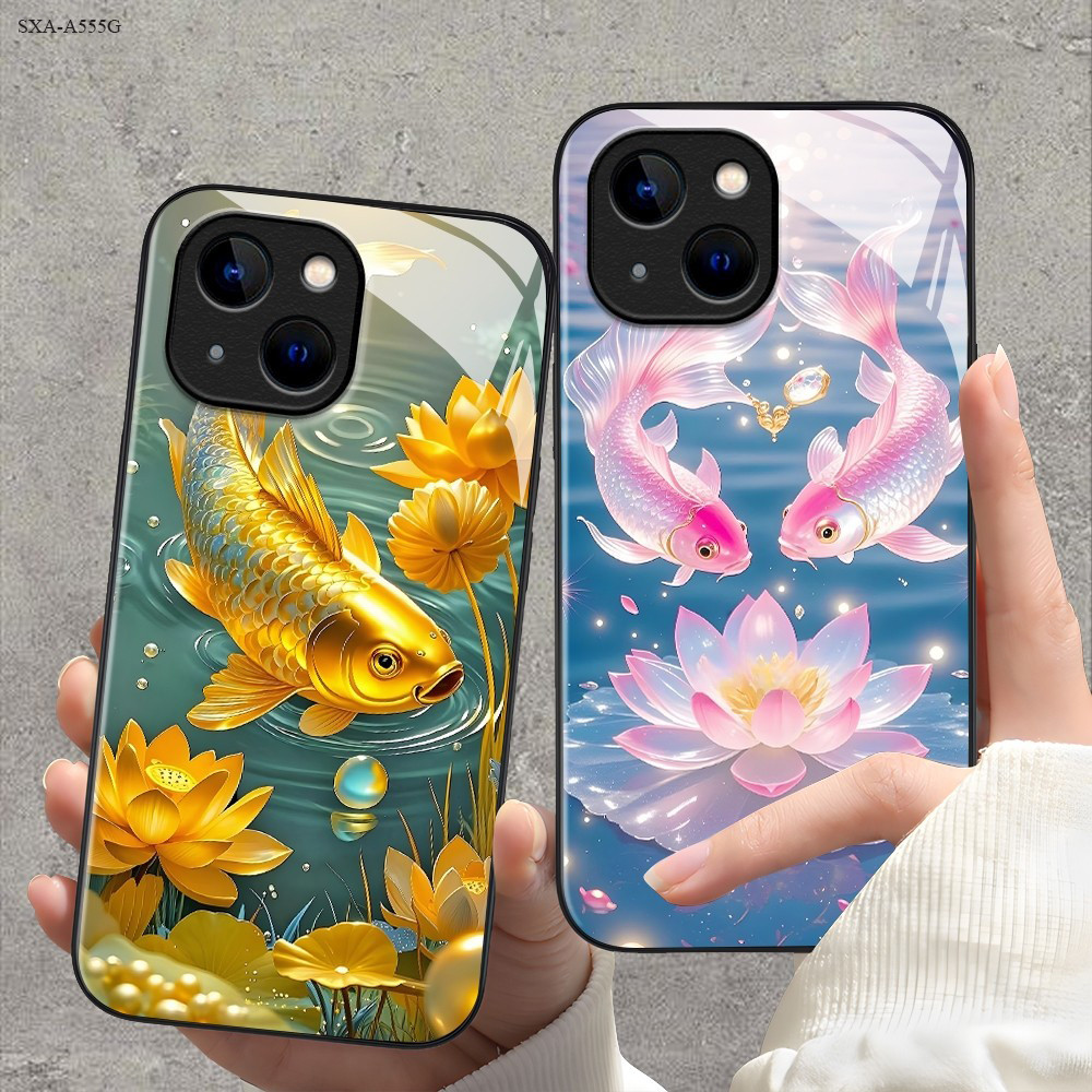 Samsung Galaxy A55 A06 A16 A05S A04S A13 A05 A15 A35 A34 A25 A14 A04 A70 A72 A24 A80 A9 A8 A6 Plus 2018 4G 5G เคส Glass
