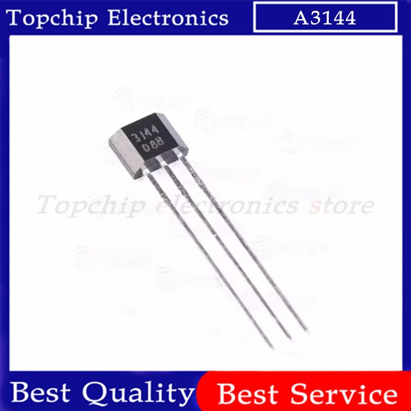 10-100pcs A3144 A3144E A3144EUA OH3144E 44E 3144 TO-92S Hall Effect Sensor