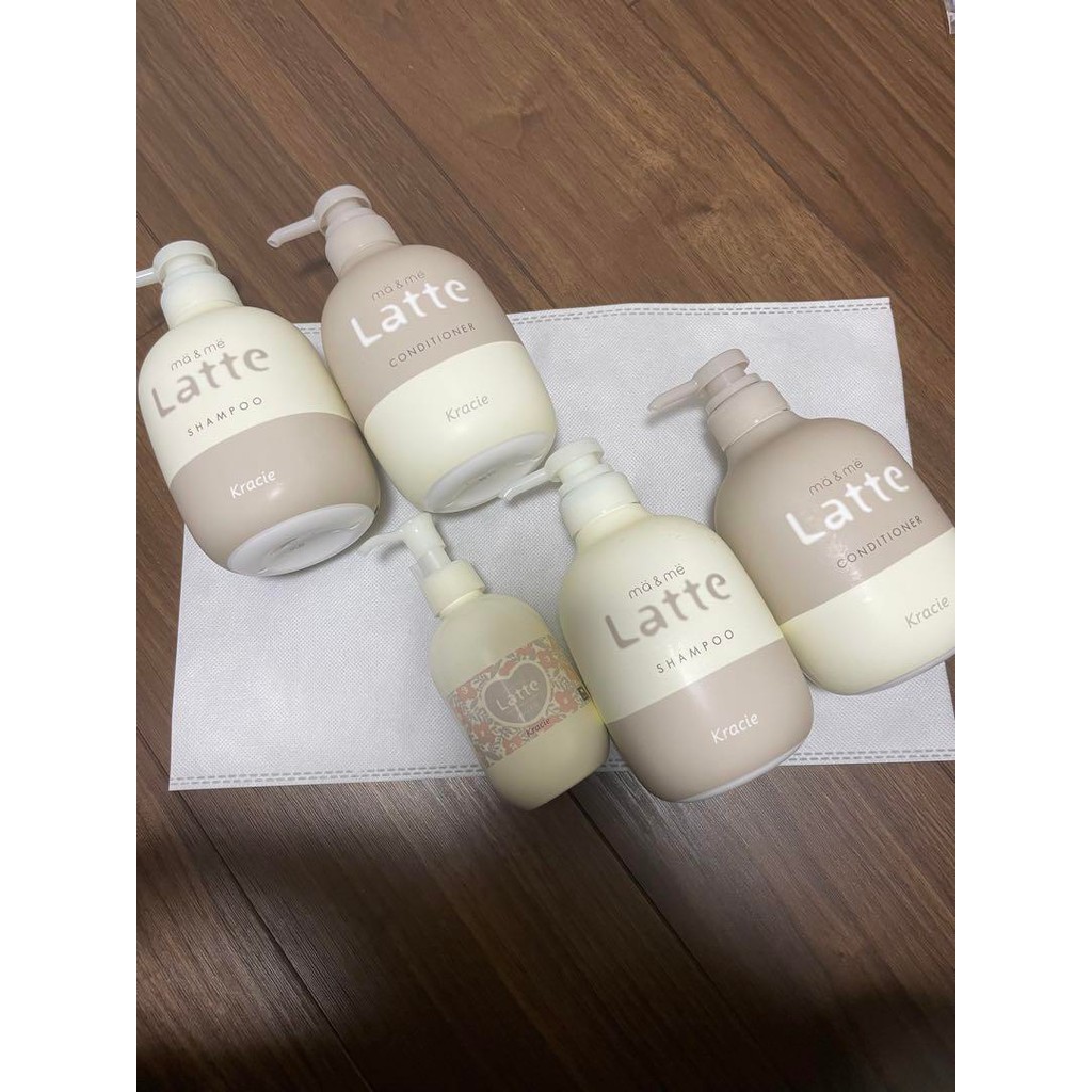 【Direct from Japan】mā & me Latte Shampoo and Conditioner Set (2 Treatments)【Japan Exclusive】