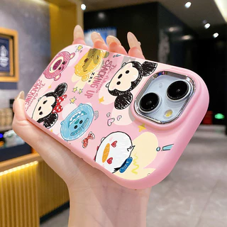 เคสสำหรับ Samsung Galaxy A02 M02 เคสโทรศัพท์สัตว์น่ารักกันกระแทกกลมและอ้วน