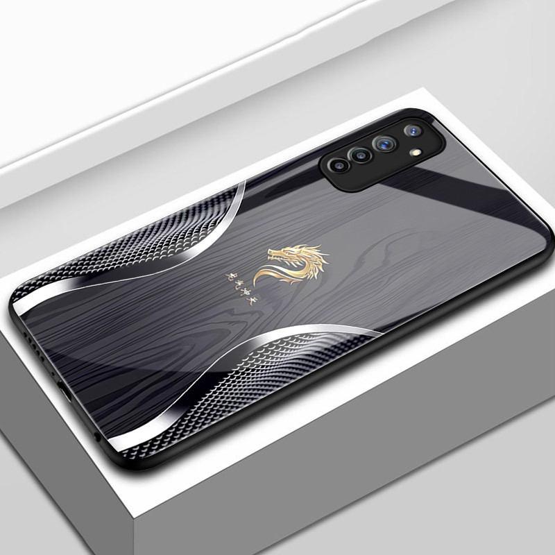 เคสสำหรับ Realme 6 Pro 6s 5 Pro 5i 5s 6i Narzo 10 10A 20A เคสโทรศัพท์มังกรเปลือกแก้วกันกระแทก