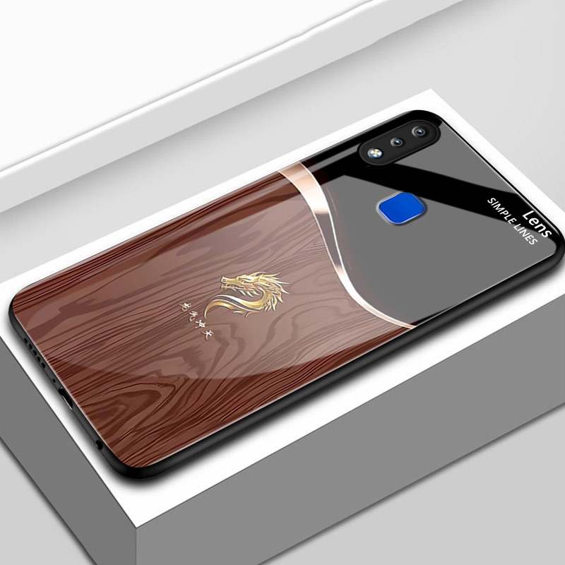 เคสสำหรับ VIVO Y91 Y91i Y93 Y95 Y91C Y1s Y90 เคสโทรศัพท์มังกรเปลือกแก้วกันกระแทก